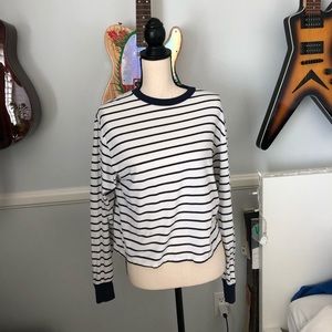 Brandy Melville • Blue and White long sleeve